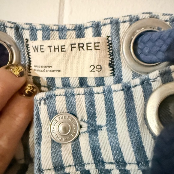 We The Free Blue and White Striped Pants moxie - Picture 3 of 4